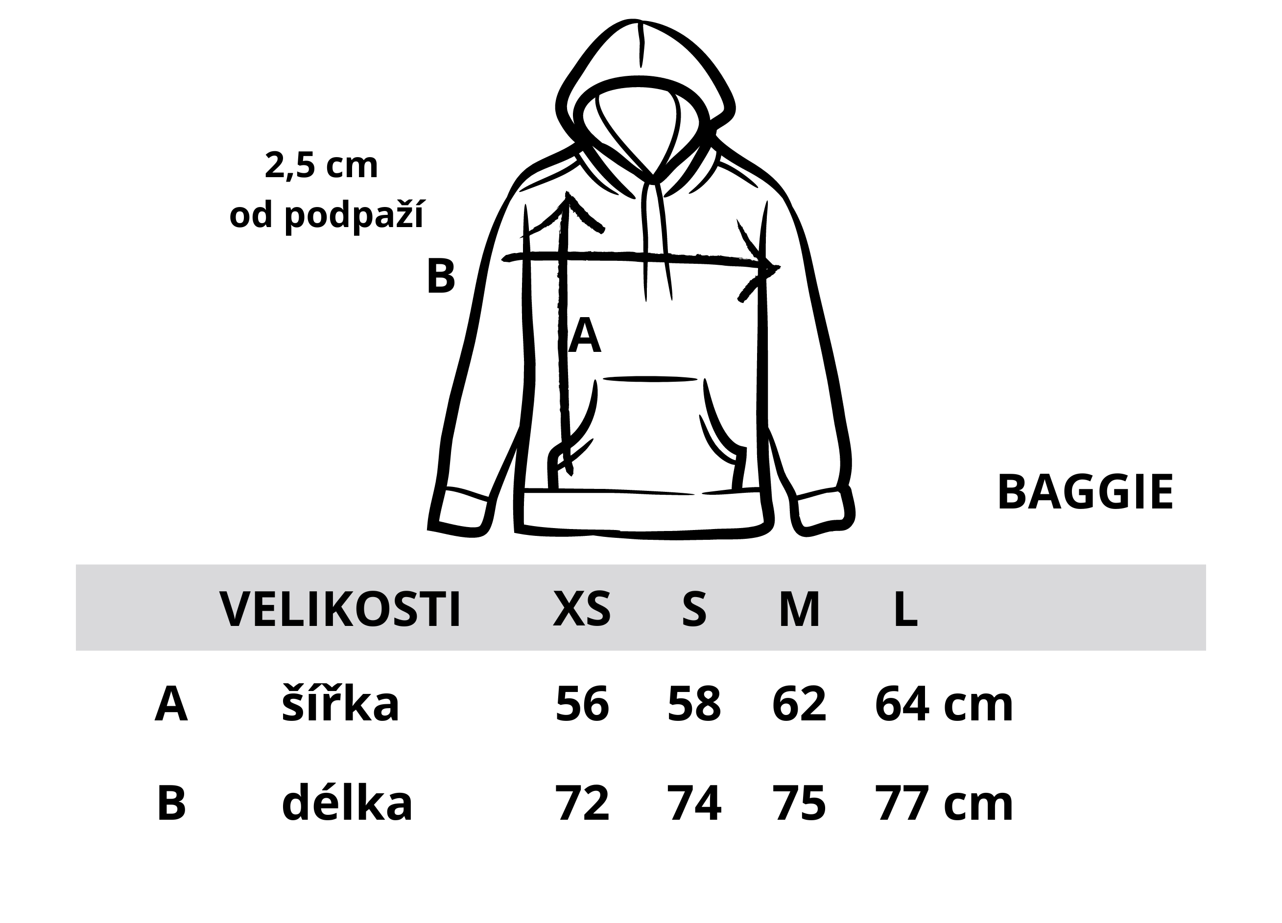 mikina Baggie nové